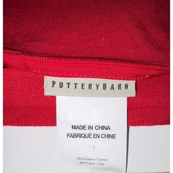 Pottery Barn MERRY CHRISTMAS CHALKBOARD Pillow Cover  20" x 20" Cotton Linen - Picture 3 of 8